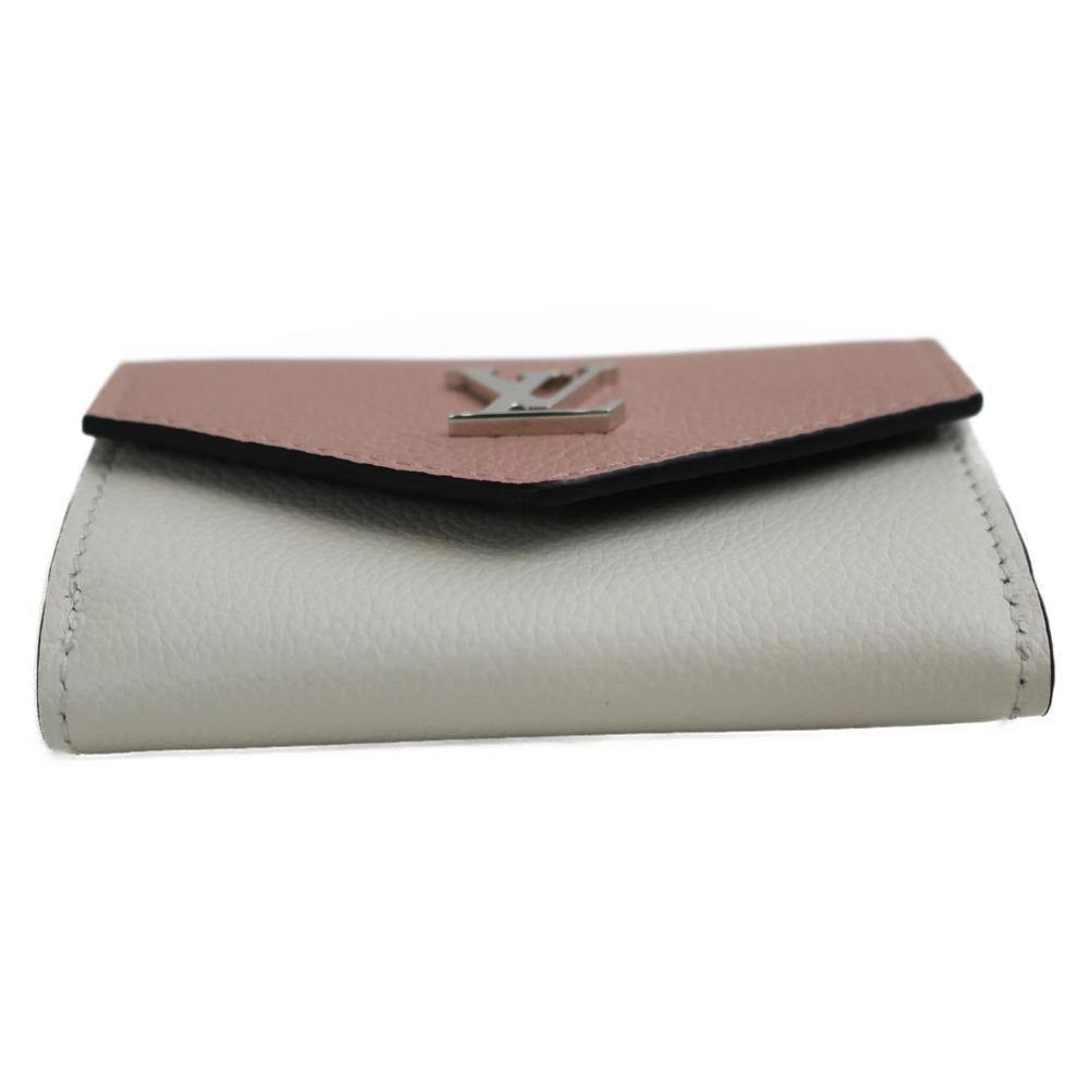 UnWith Louis VUITTON Portefeuille Lockme Calf Leather Rose Pink Ballet White - Picture 5 of 10